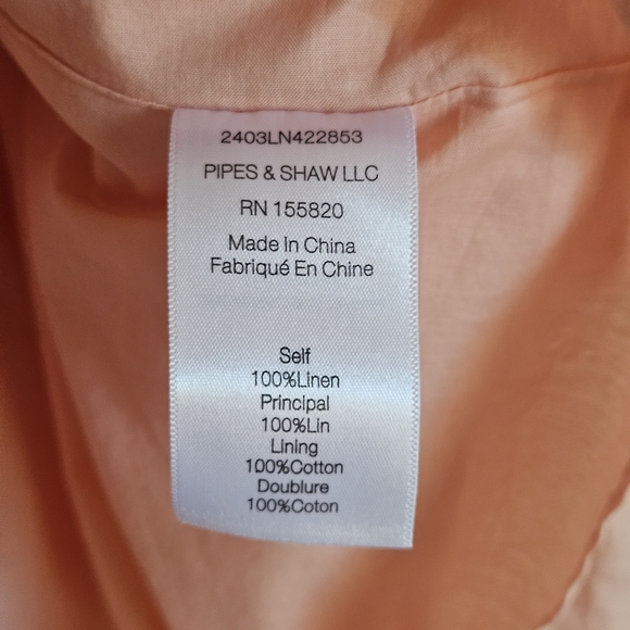 Veronica Beard Hawken Tiered Linen Minidress Size 8 Pink Babydoll - Picture 8 of 13